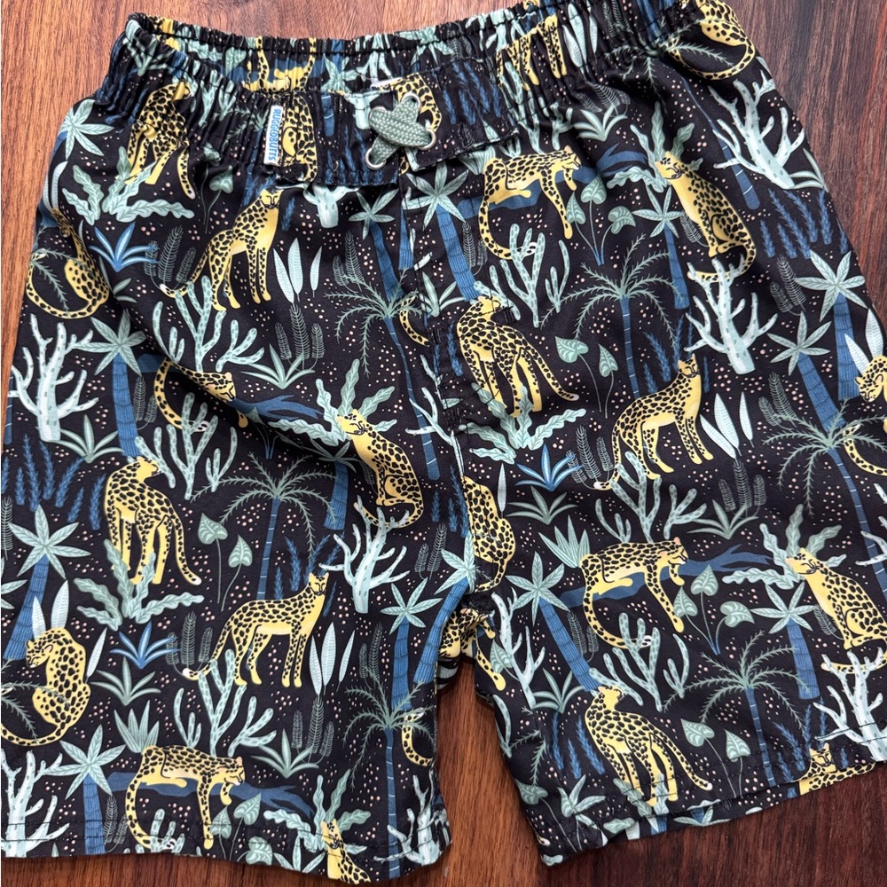 Kids Swim Trunks with Jungle Print